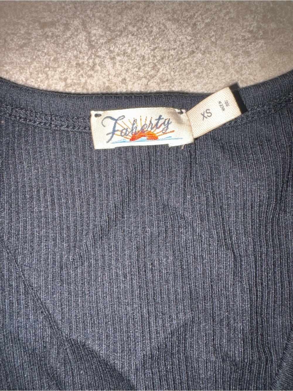 FAHERTY Paradise Ribbed Henley - Picture 4 of 7